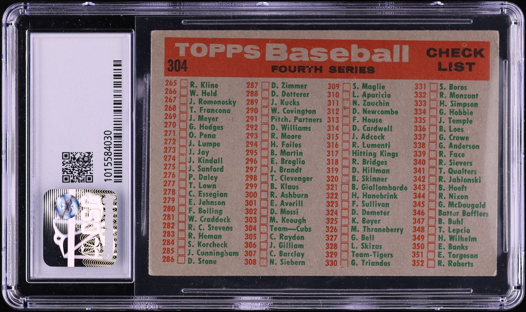 1959 Topps Cubs Team #304 CSG 4.5 VGEX+