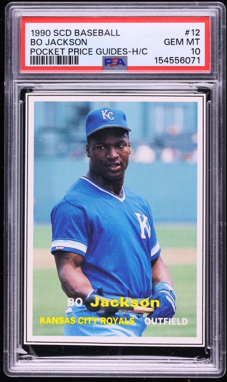 1990 SCD Baseball Pocket Price Guides Bo Jackson #12 PSA 10 GEM MINT