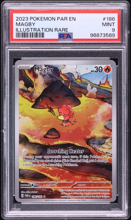 2023 Pokemon Scarlet & Violet Paradox Rift IR Magby #186 PSA 9 MINT