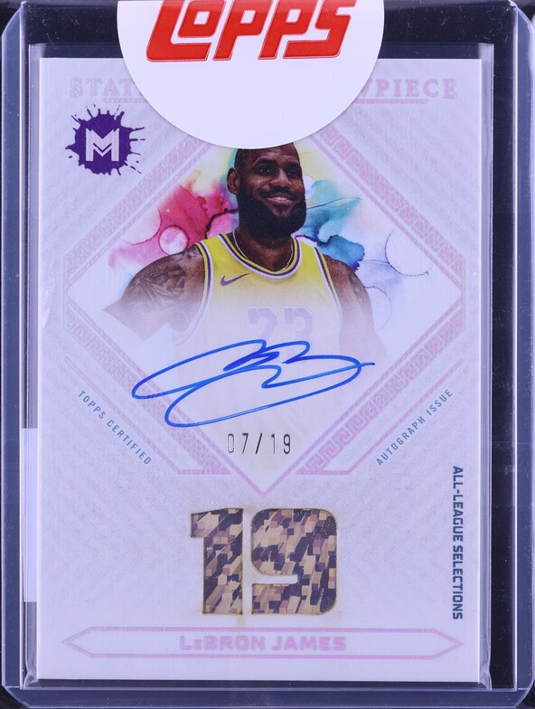 2023 Topps Motif Statistical Showpiece LeBron James AUTO /8