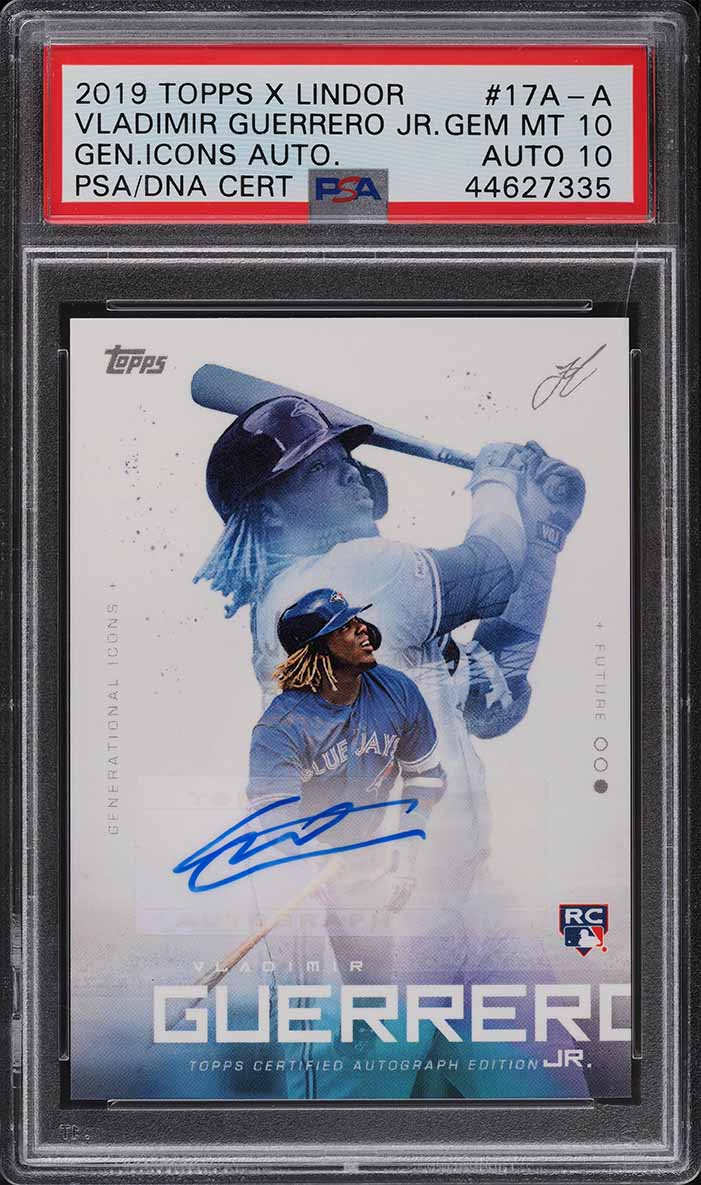 2019 Topps X Lindor Icons Vladimir Guerrero Jr. ROOKIE RC PSA 10