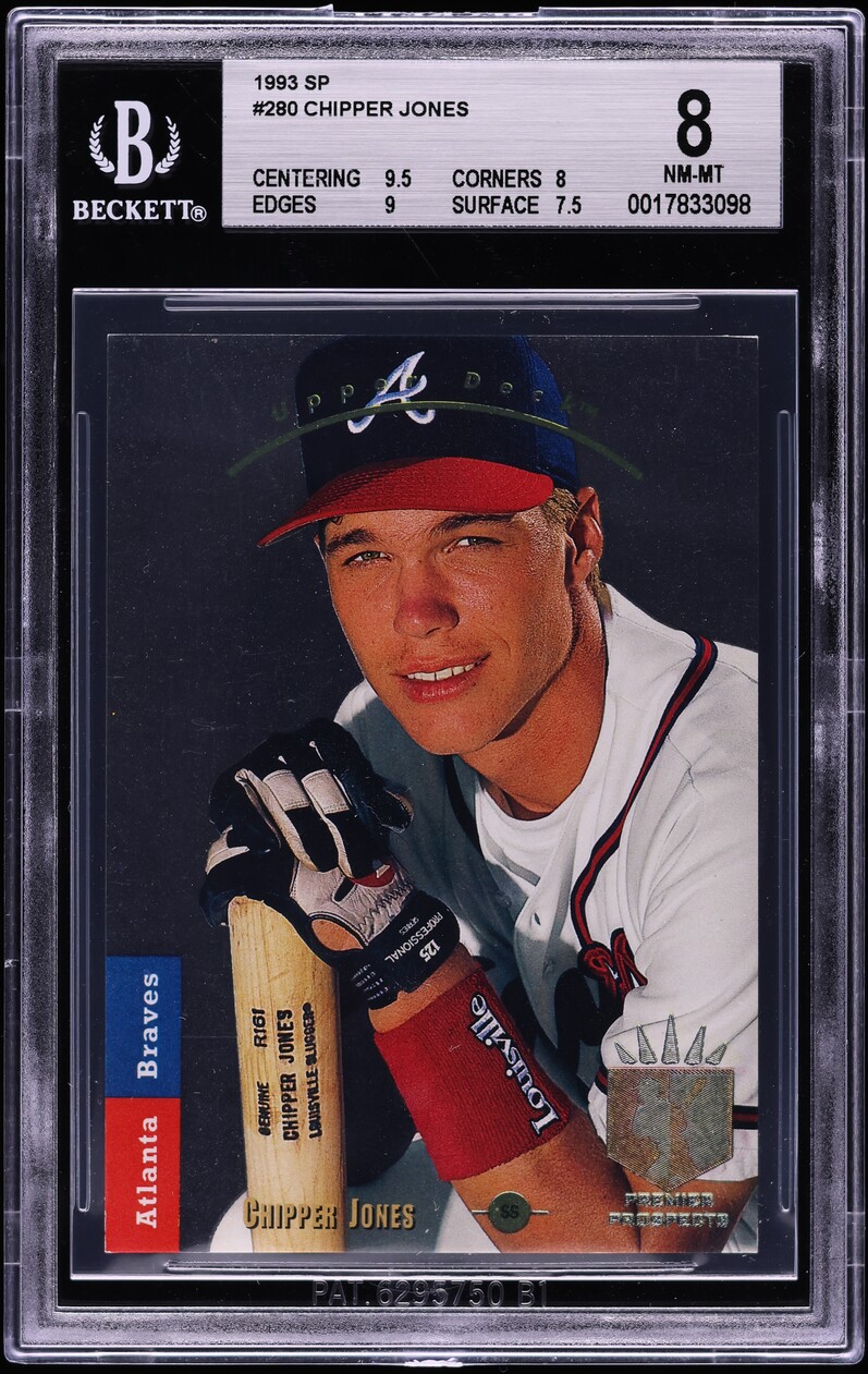 1993 SP Foil Chipper Jones ROOKIE #280 BGS 8 NM-MT
