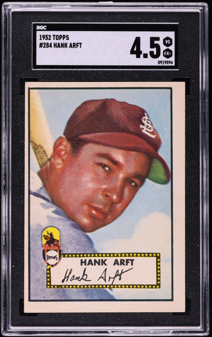 1952 Topps Hank Arft #284 SGC 4.5 VGEX+