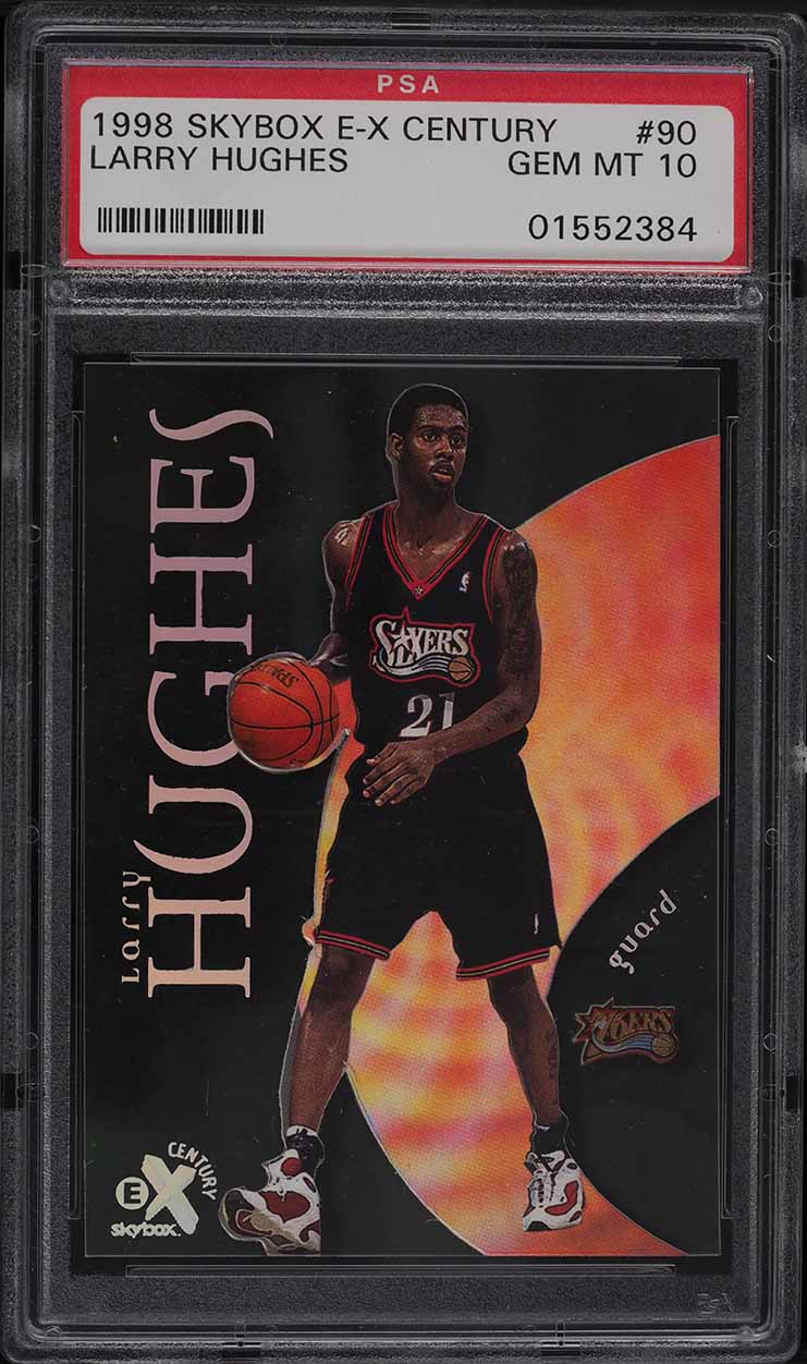 1998 Skybox E-X Century Larry Hughes ROOKIE #90 PSA 10 GEM MINT - Main Image