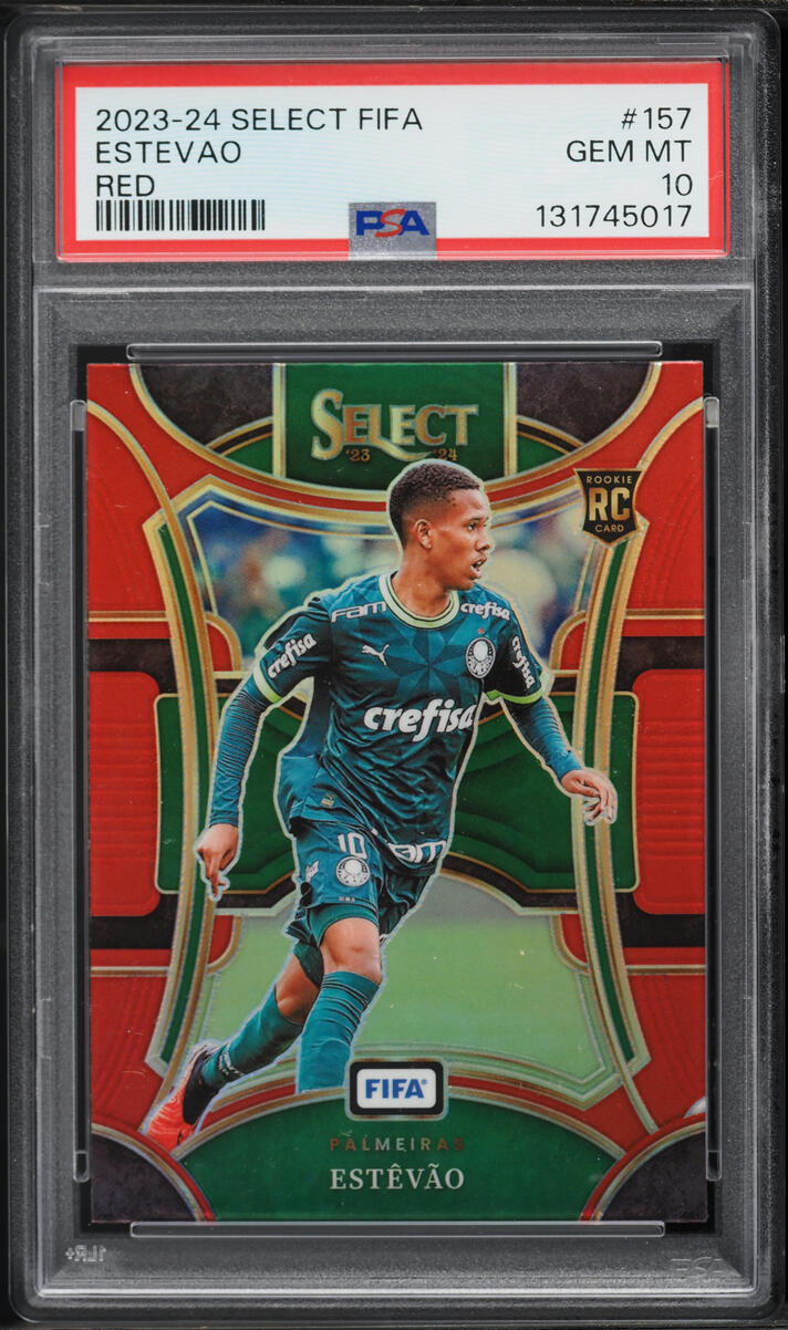 2023 Select FIFA Mezzanine Red Estevao ROOKIE #157 PSA 10 GEM MINT on ...