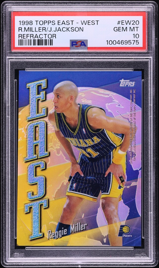 1998 Topps East West Refractor Reggie Miller & Jim Jackson #EW20 PSA 10 GEM MINT