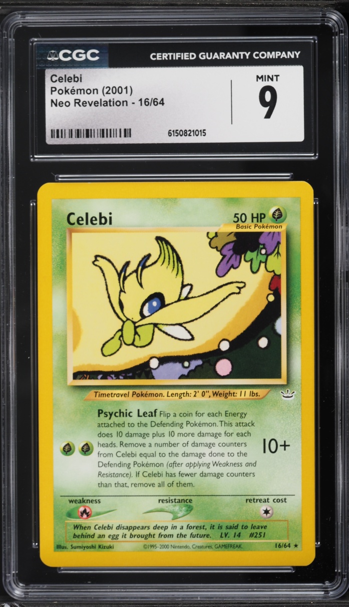 2001 Pokemon Neo Revelation Celebi #16 CGC 9 MINT