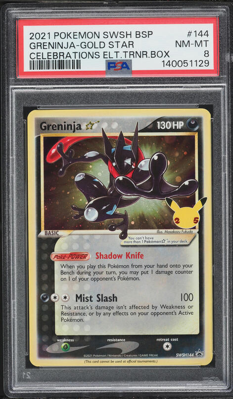 2021 Pokemon SWSH Black Star Promo Celebrations ETB Greninja Gold