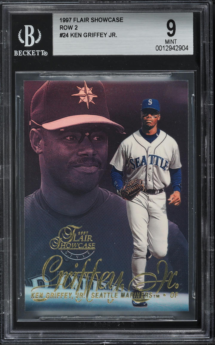 1997 Flair Showcase Row 2 Ken Griffey Jr. #24 BGS 9 MINT