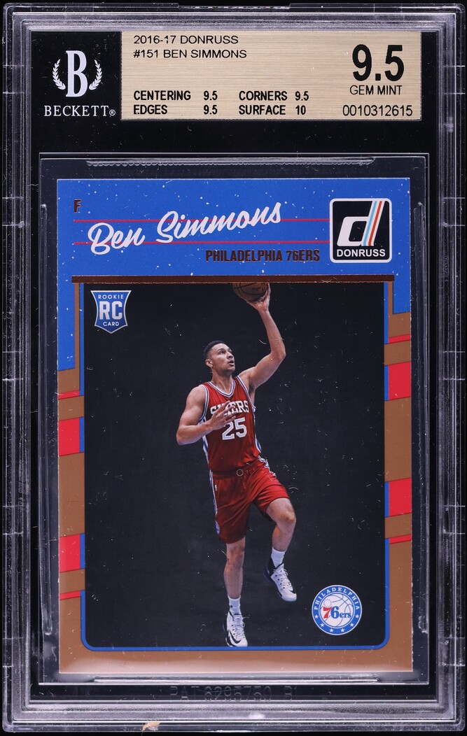 2016 Donruss Basketball Ben Simmons ROOKIE #151 BGS 9.5 GEM MINT