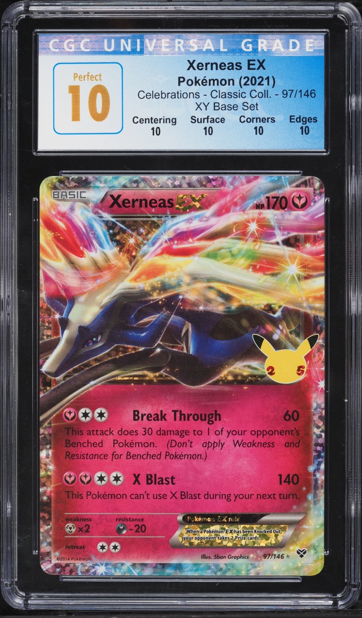 2021 Pokemon Sword & Shield Celebrations Classic Collection Holo Xerneas EX #97 CGC 10 PERFECT