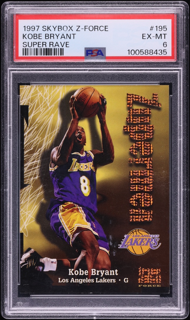 1997 Skybox Z-Force Super Rave Kobe Bryant /50 #195 PSA 6 EXMT