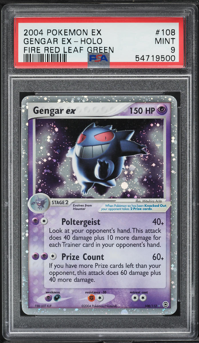 2004 Pokemon EX Fire Red & Leaf Green Holo Gengar ex #108 PSA 9 MINT