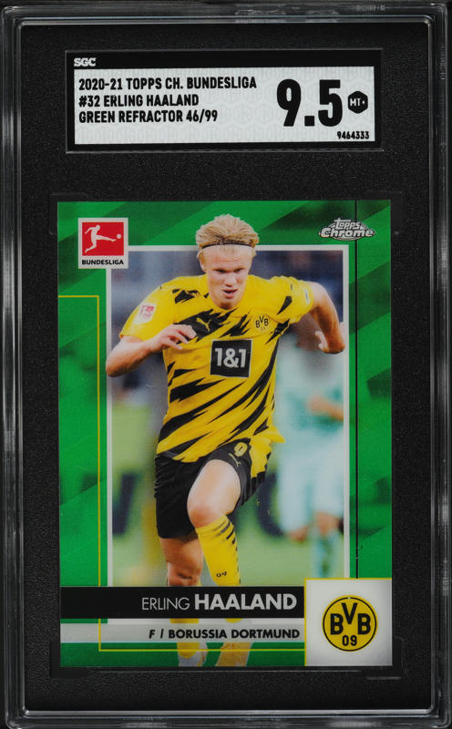 2020 Topps Merlin Chrome UEFA Aqua Speckle Refractor Erling