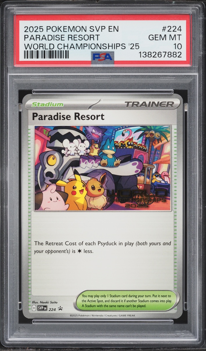 2025 Pokemon Scarlet & Violet Promo World Championships '25 Paradise Resort #224 PSA 10 GEM
