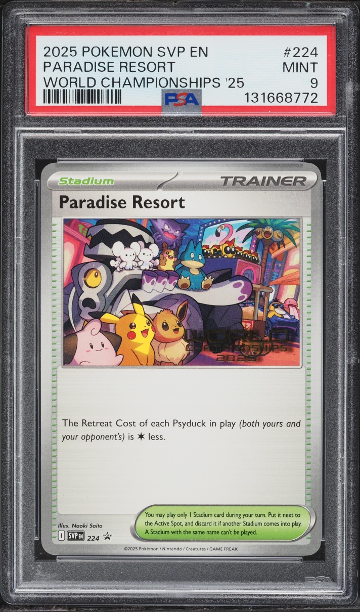 2025 Pokemon Scarlet & Violet Promo World Championships '25 Paradise Resort #224 PSA 9 MINT