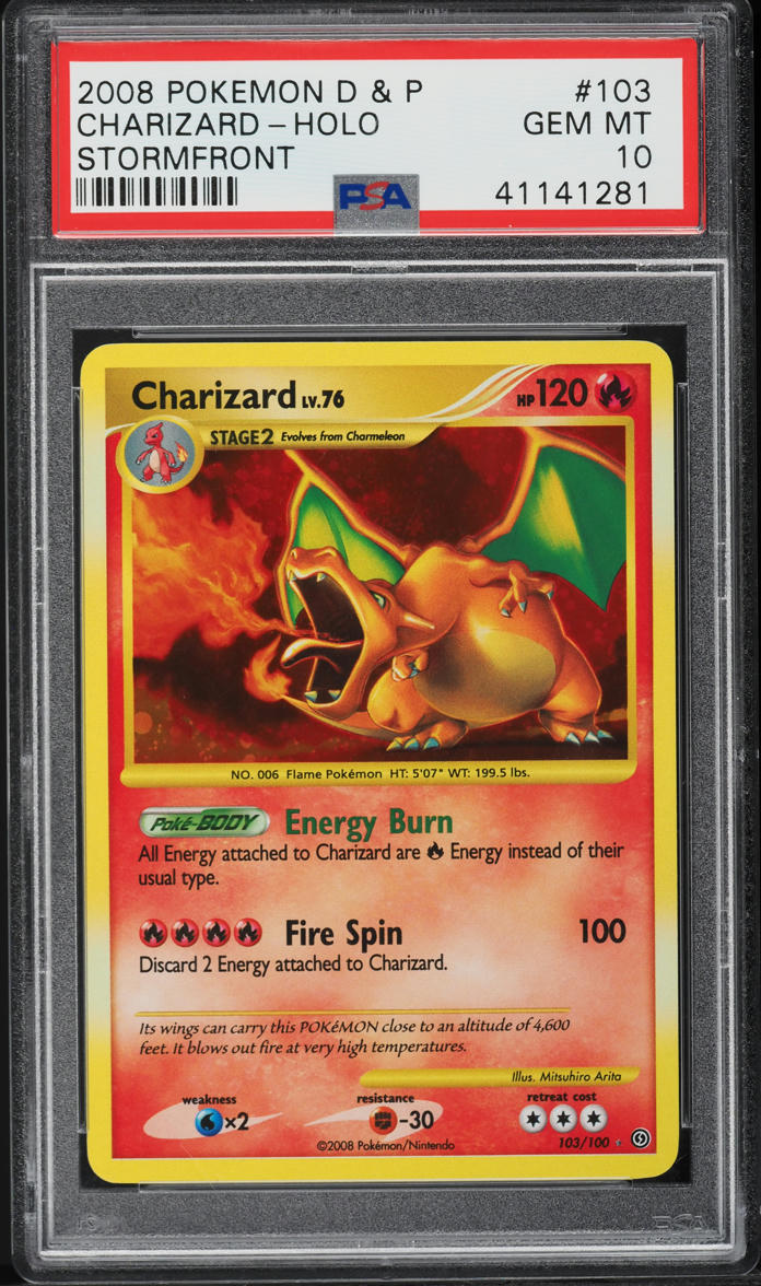 2008 Pokemon Diamond & Pearl Stormfront Holo Charizard #103 PSA 10 GEM MINT