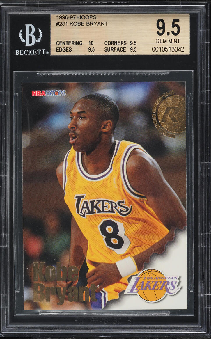 1996 Hoops Kobe Bryant ROOKIE #281 BGS 9.5 GEM MINT