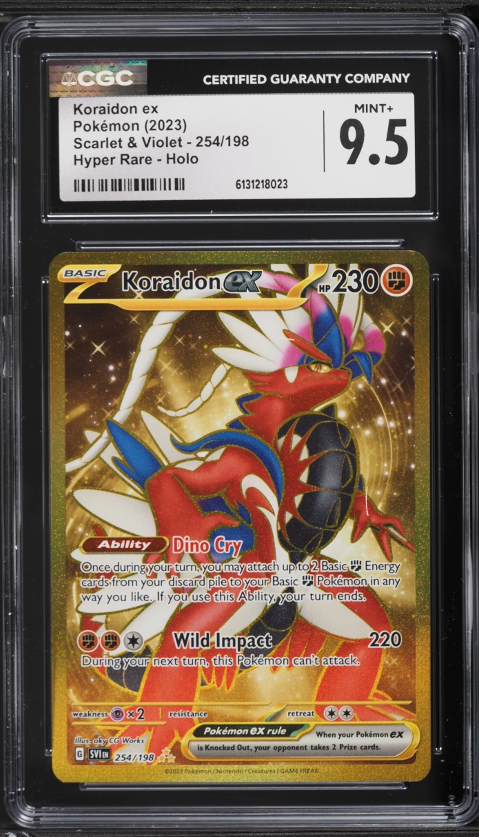 2023 Pokemon Scarlet & Violet Gold Rare Koraidon EX #254 CGC 9.5 MINT+