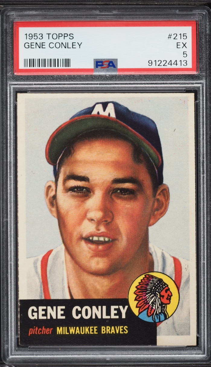 1953 Topps Gene Conley #215 PSA 5 EX
