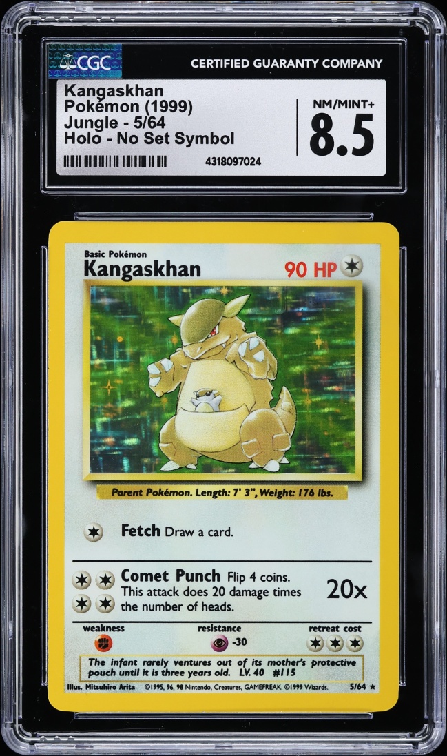 1999 Pokemon Jungle No Set Symbol Holo Kangaskhan #5 CGC 8.5 NM-MT+