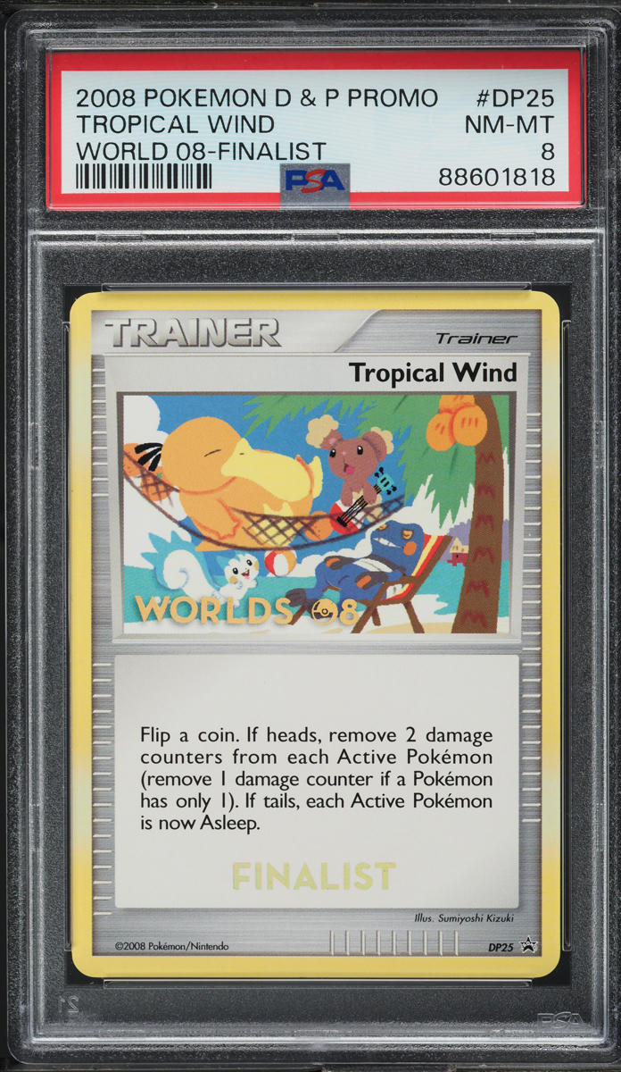 2008 Pokemon DP Promo World Championships Finalist Tropical Wind #DP25 PSA 8
