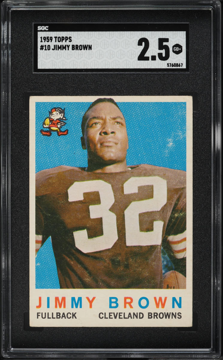1959 Topps Football Jim Brown #10 SGC 2.5 GD+