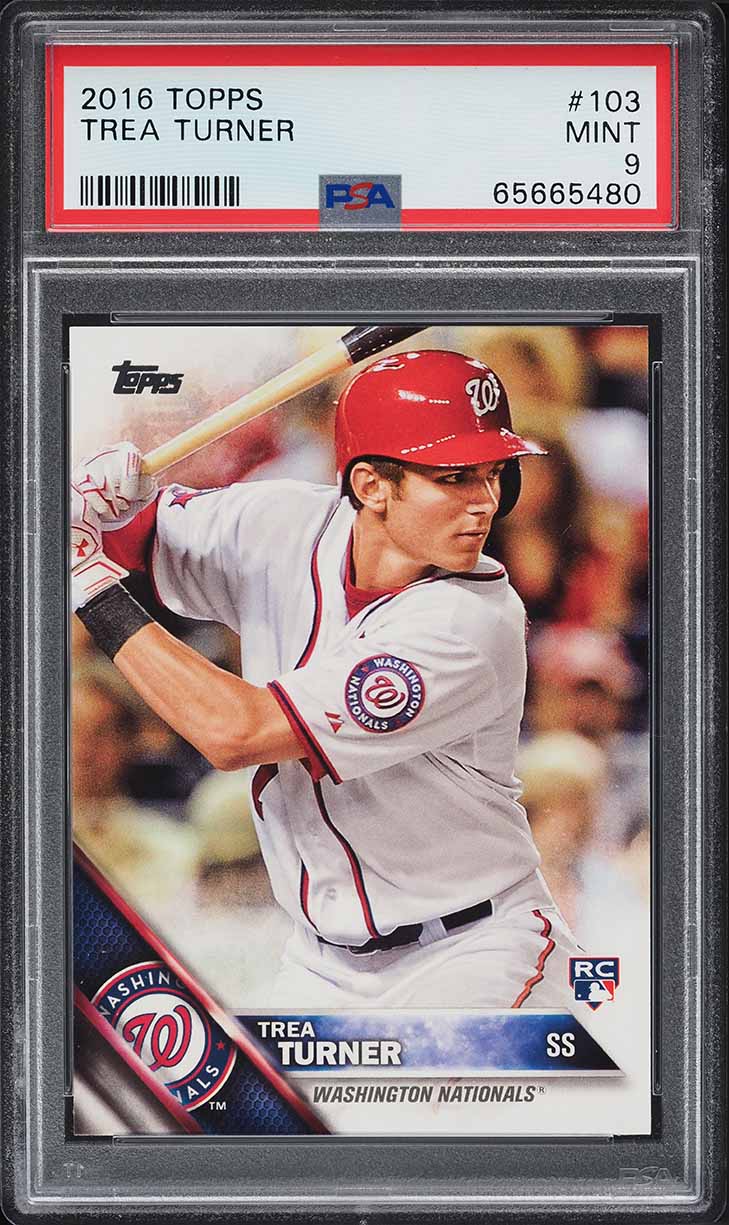 2016 Topps Trea Turner ROOKIE #103 PSA 9 MINT