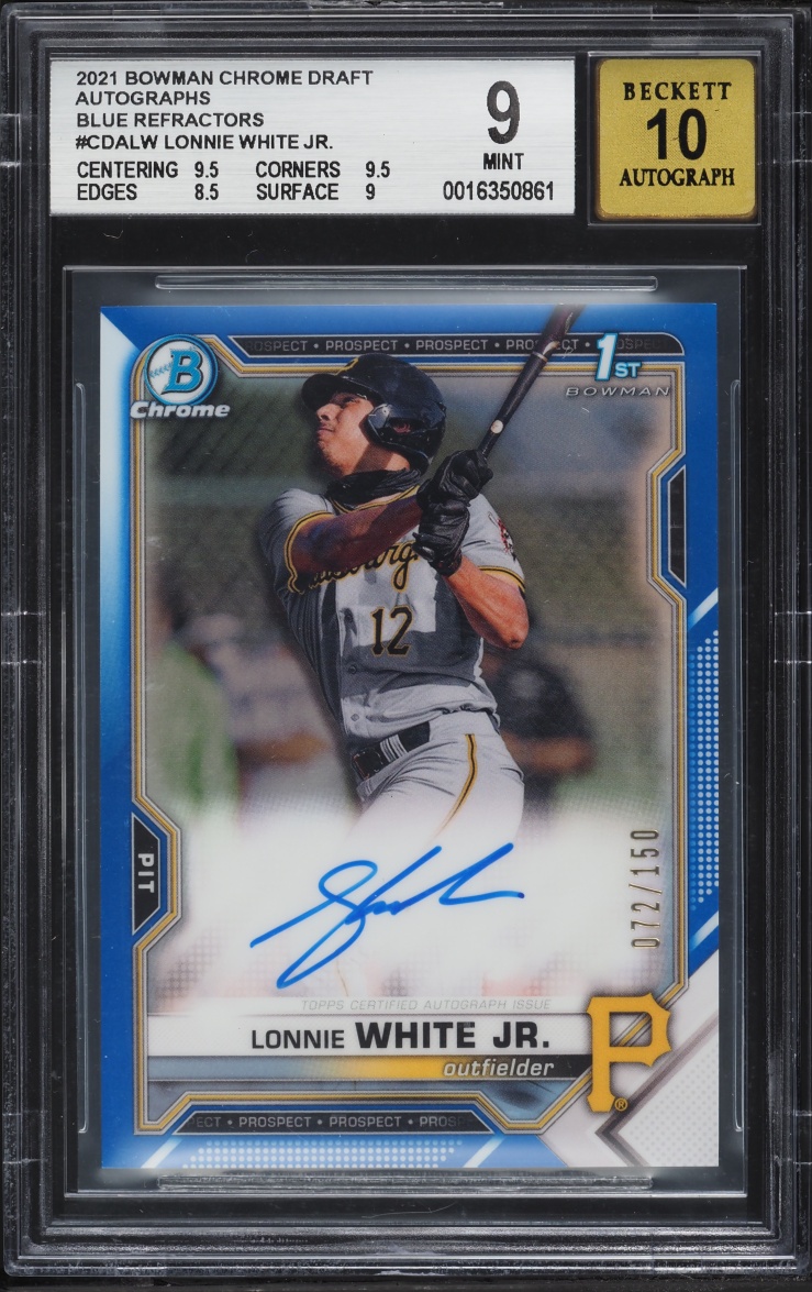 2021 Bowman Chrome Draft Blue Refractor Lonnie White Jr. PROSPECT AUTO /150 #CDA-LW BGS 9 MINT
