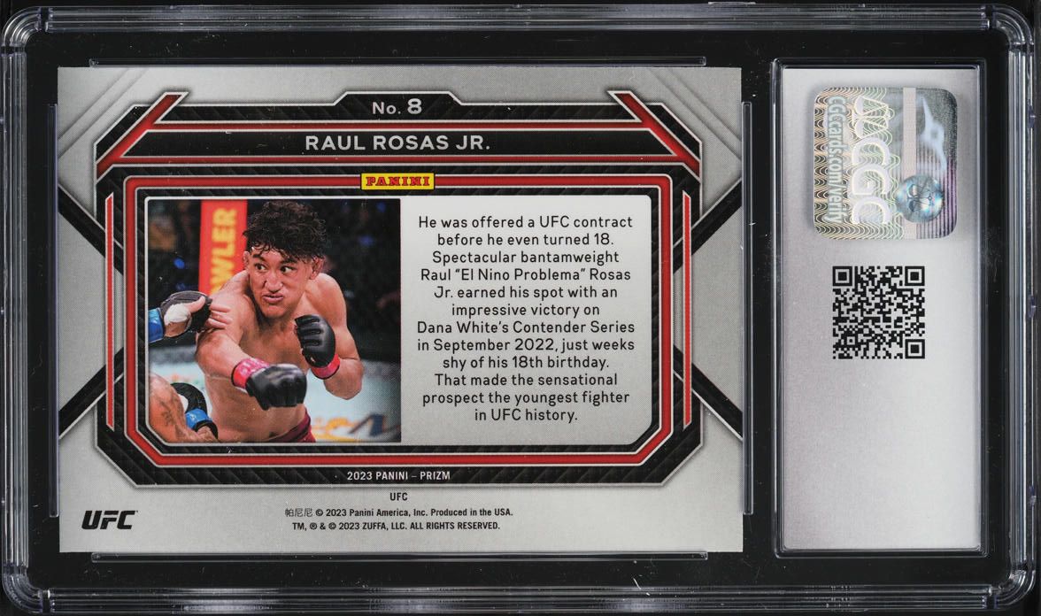 2023 Panini Prizm UFC Raul Rosas Jr. ROOKIE #8 CGC 10 GEM MINT