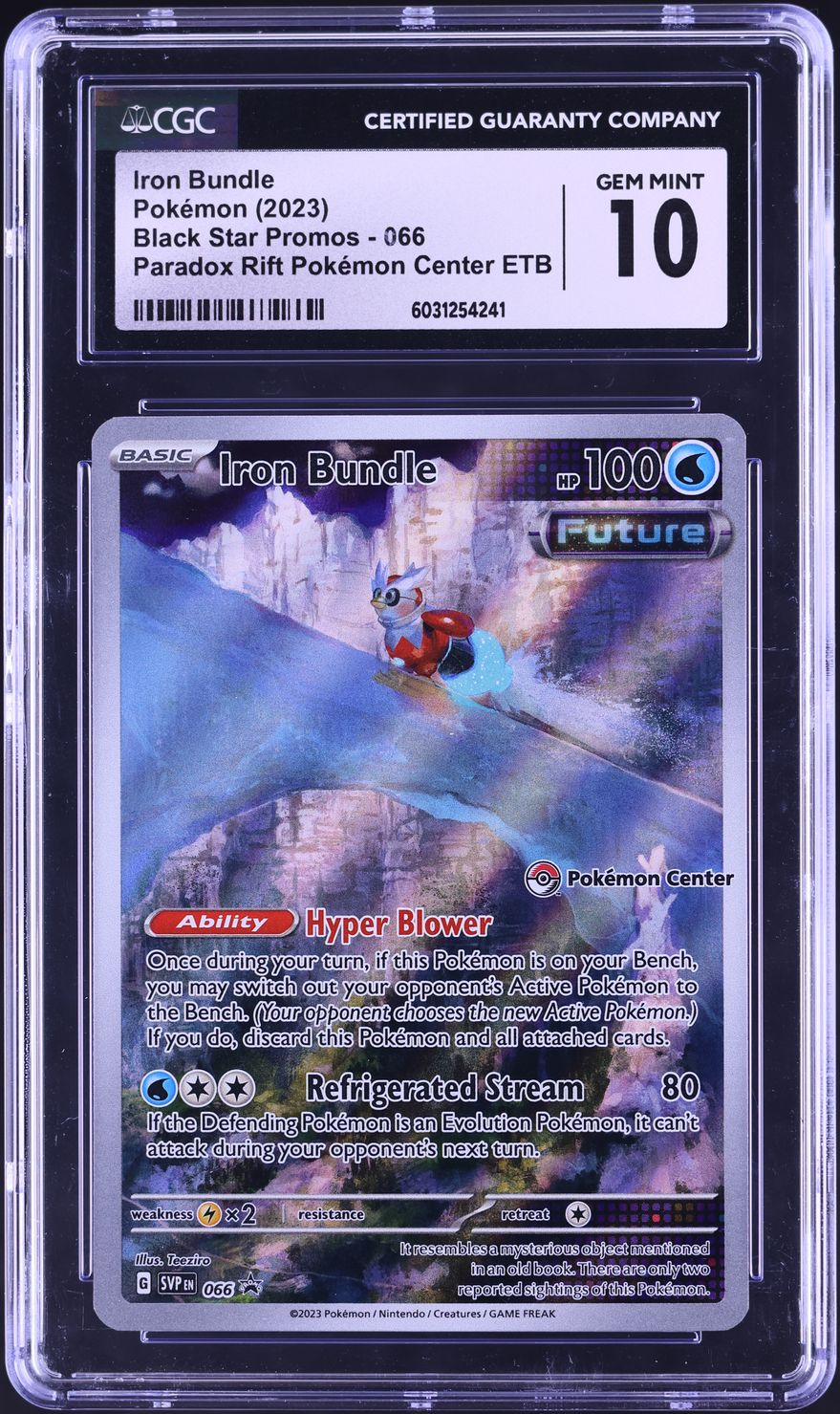 2023 Pokemon Scarlet & Violet Promo Paradox Rift Center ETB Alt Art Iron Bundle #066 CGC 10 GEM