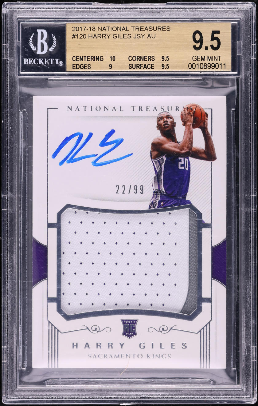 2017 National Treasures Harry Giles ROOKIE PATCH AUTO /99 #120 BGS 9.5 GEM MINT