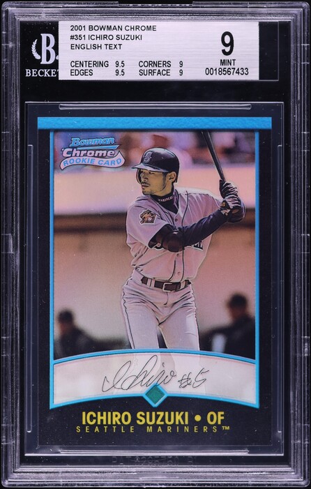 2001 Bowman Chrome Refractor Japanese Text Ichiro Suzuki