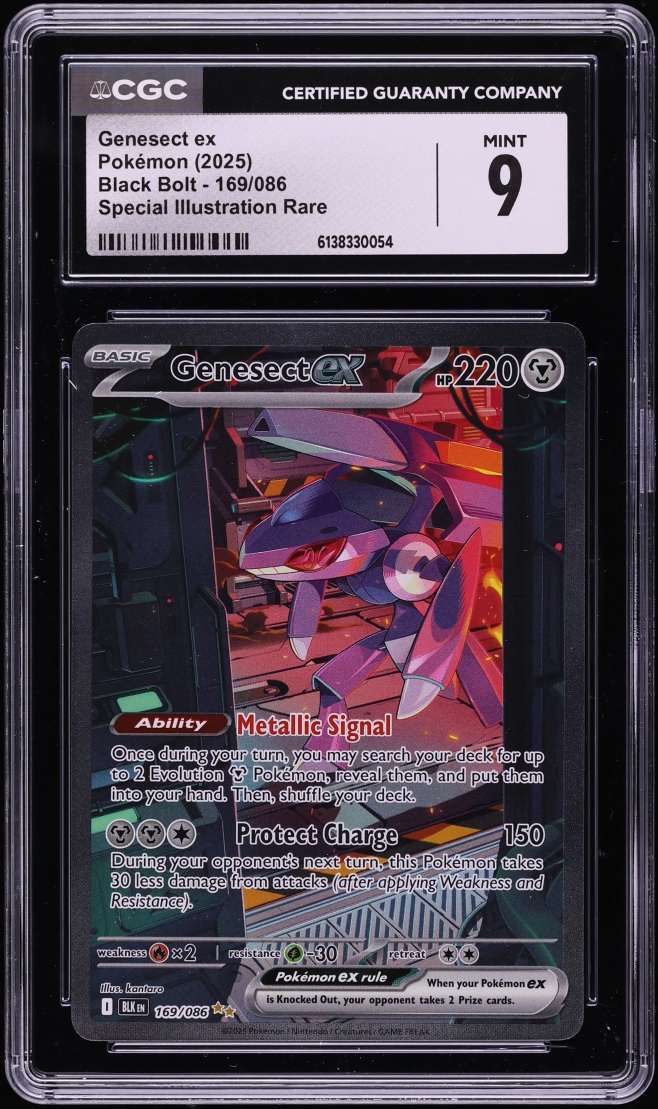 2025 Pokemon Scarlet & Violet Black Bolt SIR Genesect ex #169 CGC 9 MINT