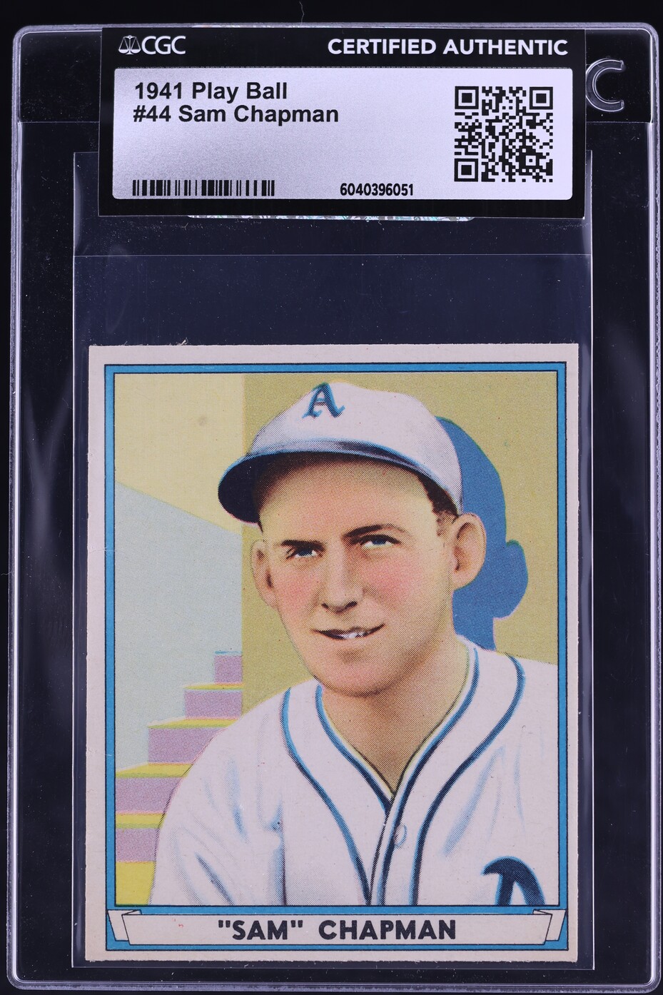 1941 Play Ball Sam Chapman #44 CGC AUTH