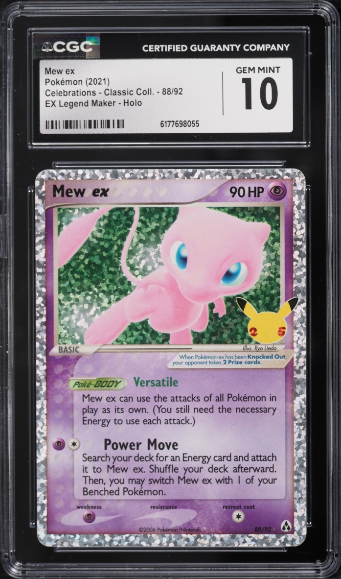 2021 Pokemon Sword & Shield Celebrations Classic Collection Holo Mew Ex #88 CGC 10 Gem Mint