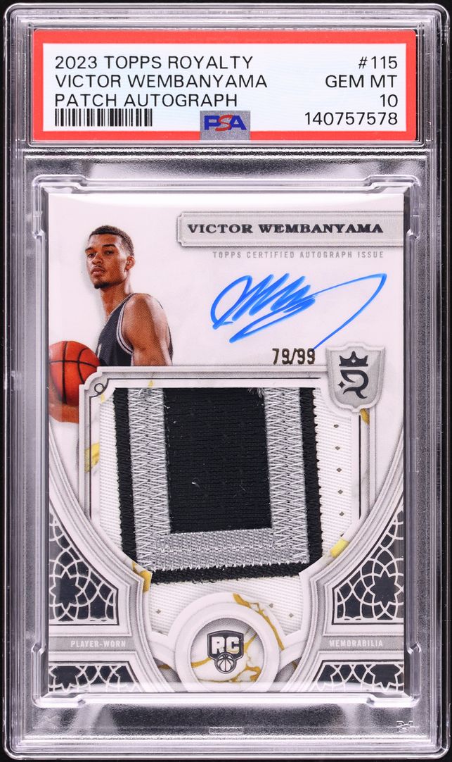 2023 Topps Royalty Victor Wembanyama ROOKIE PATCH AUTO /99 #115 