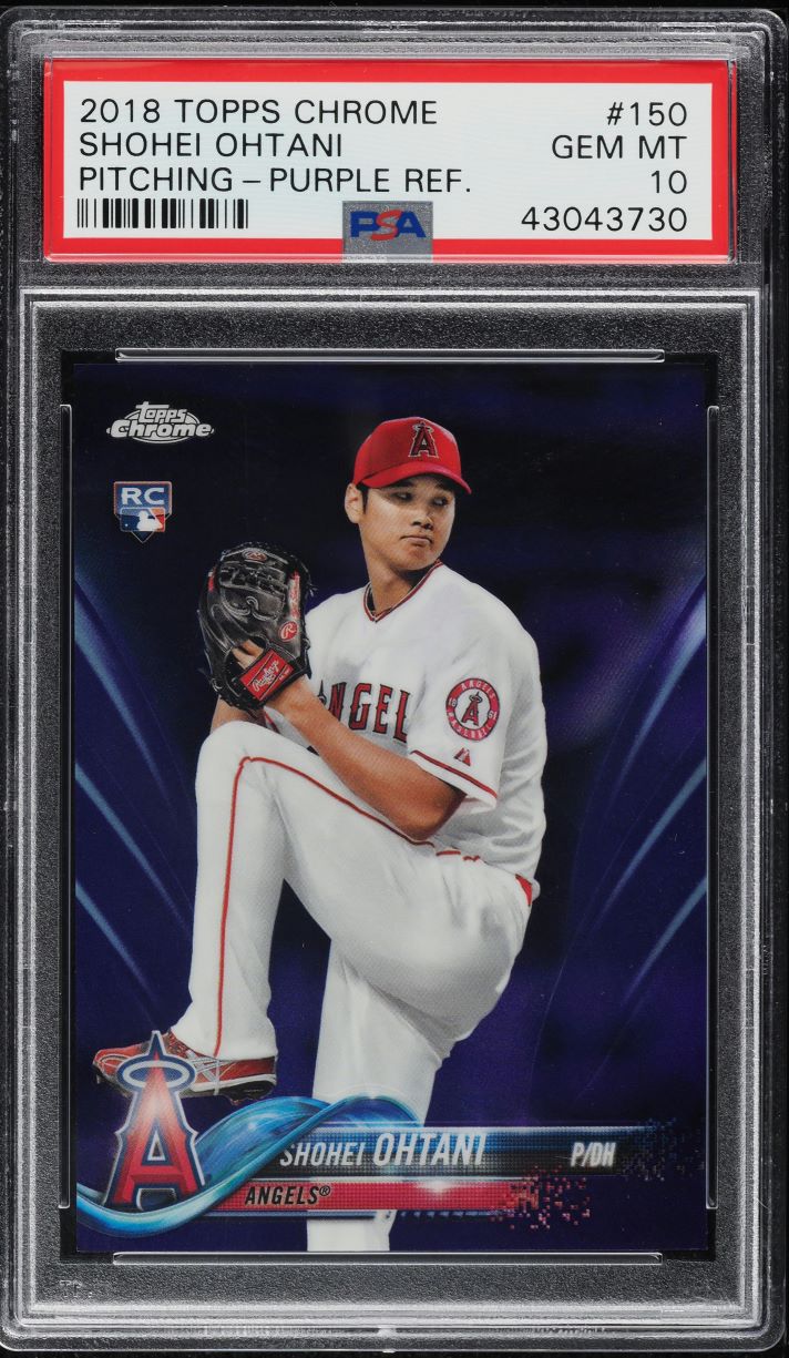 2018 Topps Chrome Purple Refractor Shohei Ohtani ROOKIE /299 #150 PSA 10 GEM