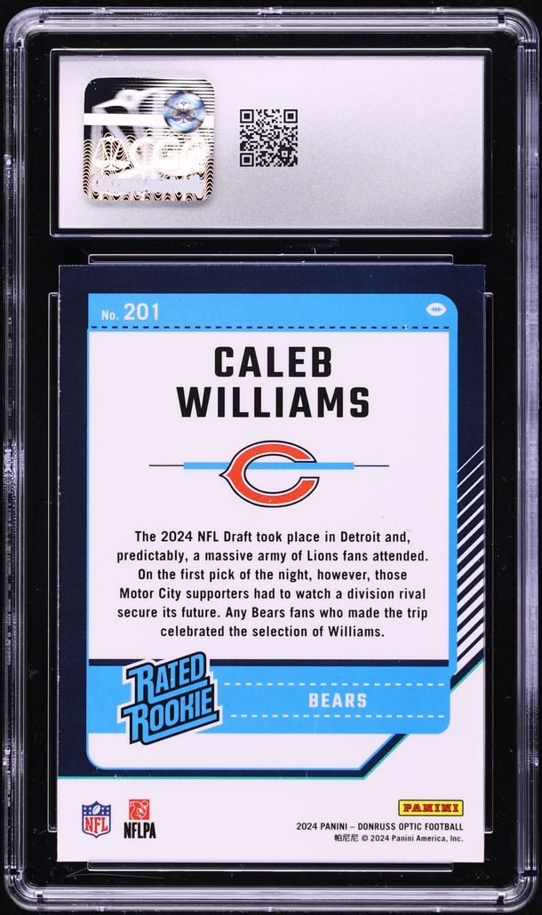 2024 Donruss Optic Caleb Williams ROOKIE #201 CGC 9 MINT