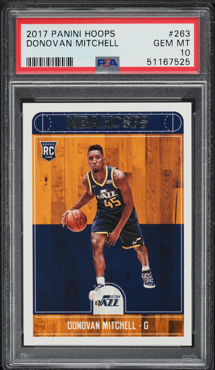 2017 Hoops Donovan Mitchell ROOKIE #263 PSA 10 GEM MINT on Fanatics Collect