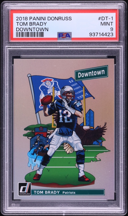 2018 Donruss Downtown Tom Brady #DT-1 PSA 9 MINT