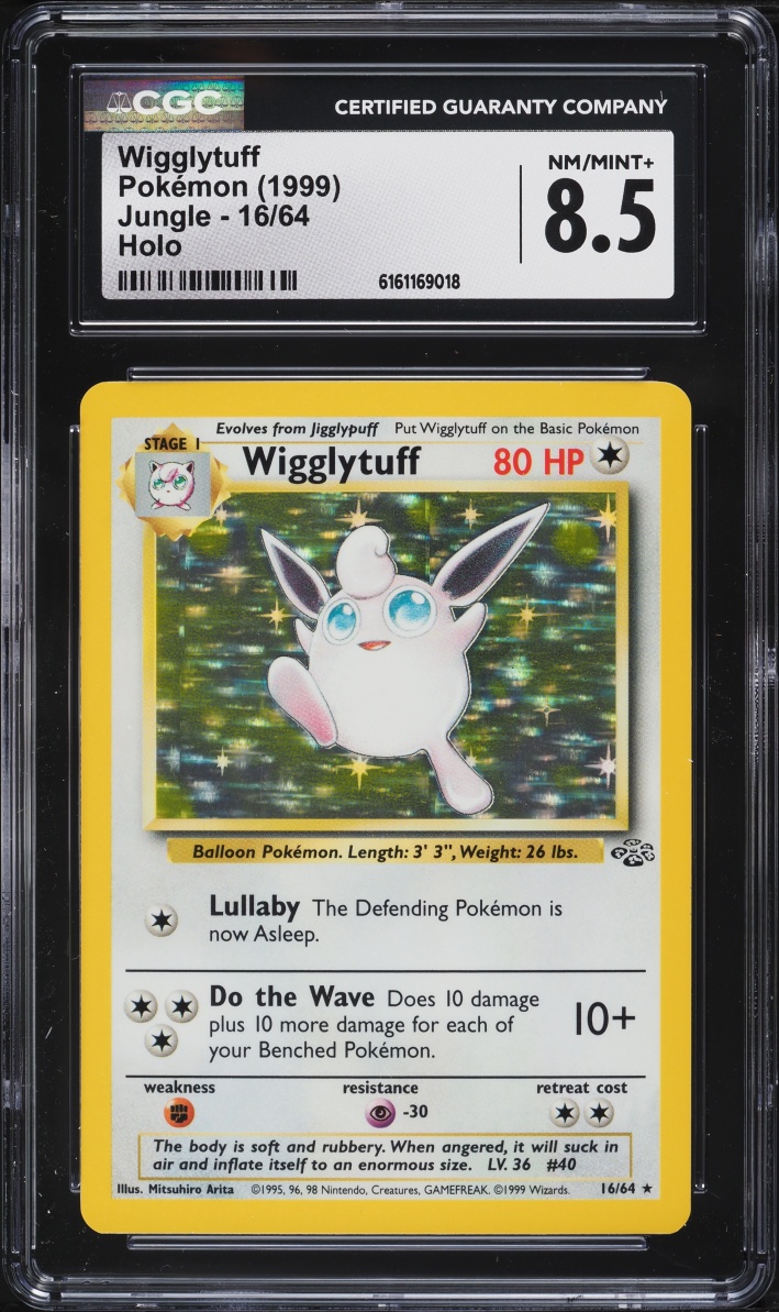1999 Pokemon Jungle Holo Wigglytuff #16 CGC 8.5 NM-MT+