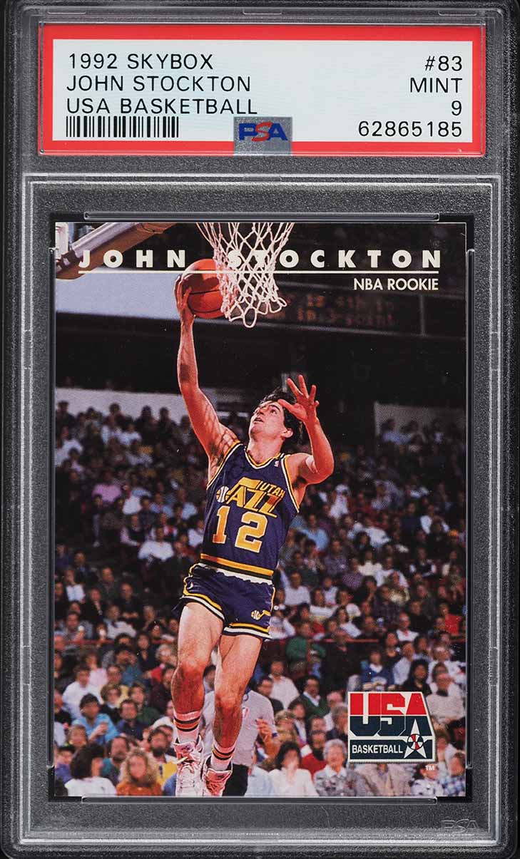1992 Skybox USA Basketball John Stockton #83 PSA 9 MINT