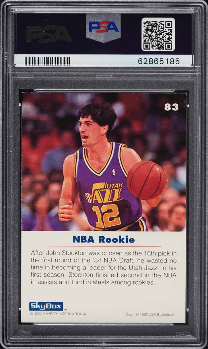 1992 Skybox USA Basketball John Stockton #83 PSA 9 MINT