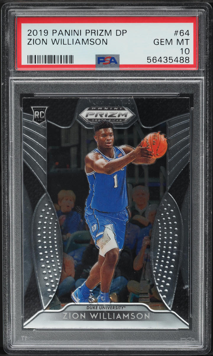 2019 Panini Prizm Draft Picks Zion Williamson ROOKIE #64 PSA 10 GEM MINT