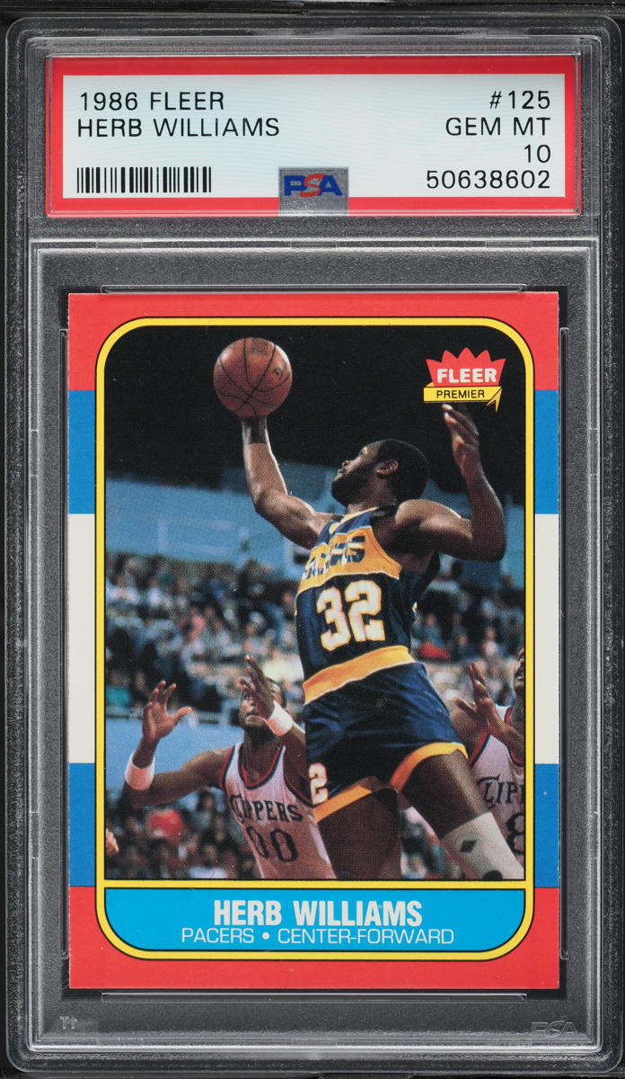 1986 Fleer Basketball Herb Williams #125 PSA 10 GEM MINT