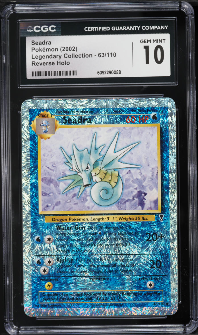 2002 Pokemon Legendary Collection Reverse Holo Seadra #63 CGC 10 GEM MINT