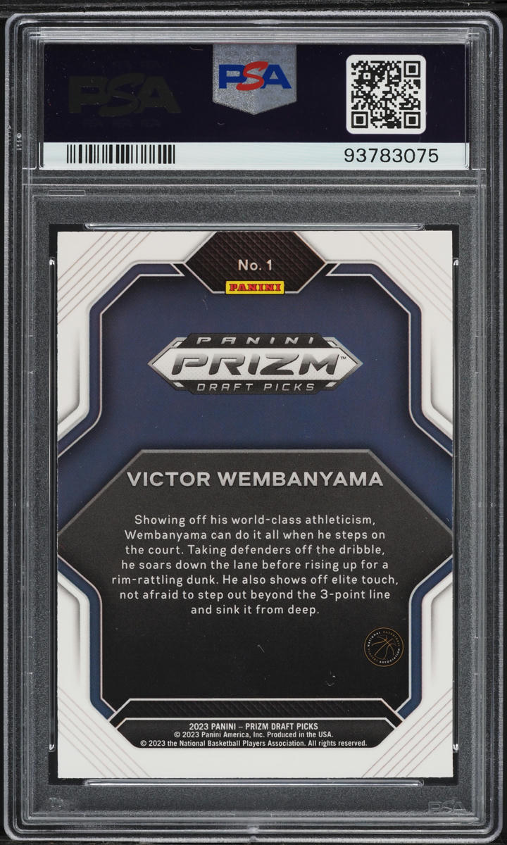 2023 Panini Prizm Draft Picks Fireworks Victor Wembanyama ROOKIE #1 PSA 9 MINT