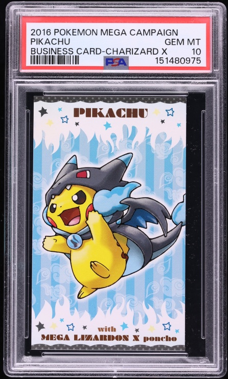 2016 Pokemon Japanese XY Promo MC Business Card Charizard Poncho Pikachu PSA 10 GEM MINT