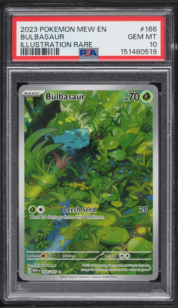 2023 Pokemon Scarlet & Violet 151 IR Bulbasaur #166 PSA 10 GEM MINT